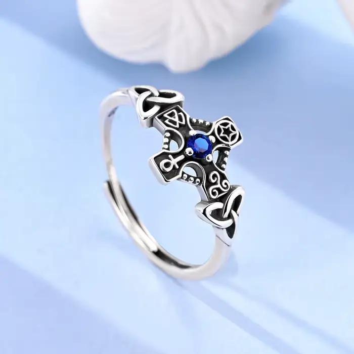 Bague en argent sterling 925 sertie de zirconium blanc élégante à offrir pour femme occasions spéciales engagement💍