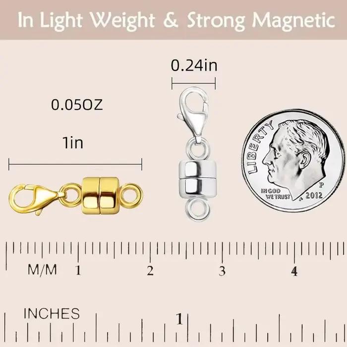 Fermoirs Magnétiques pour Collier, Fermoirs en Or et Argent 14K, Fermoirs Magnétiques pour Bijoux