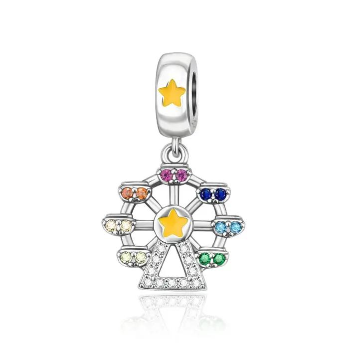 Breloques Pendentifs Carrousel en Argent 925 pour Bracelets Originaux