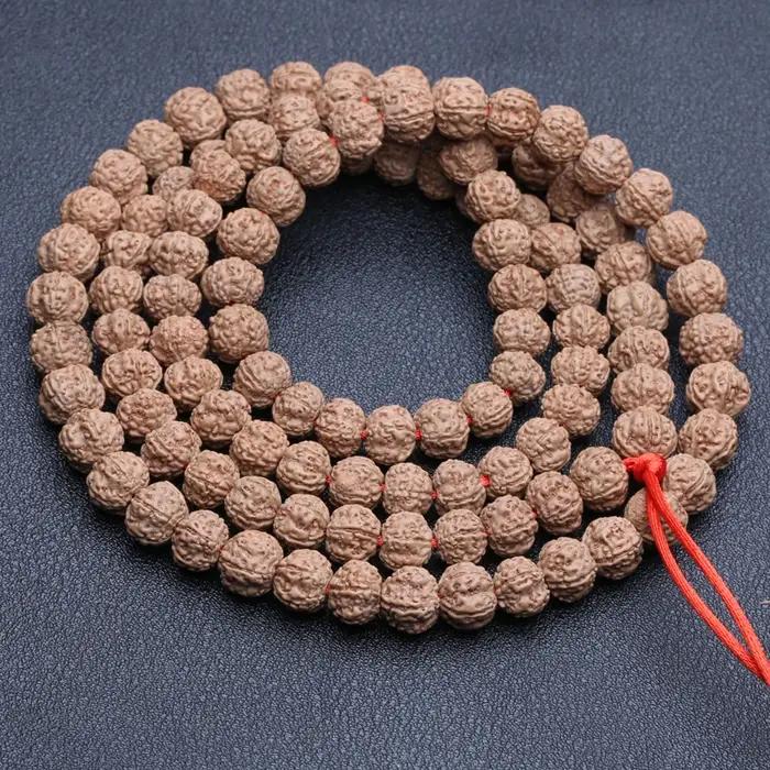 Bracelet de perles Rudrakhsa naturel Original du népal, Design IDY Vajra Bodhi