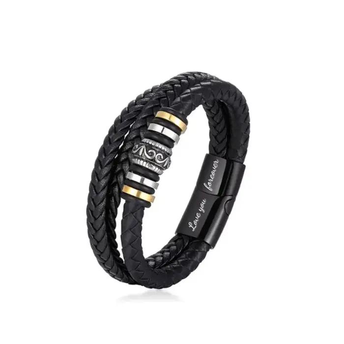 Bracelet à mon fils, bracelet en acier inoxydable, cadeaux inspirants pour fils de maman et papa, ca