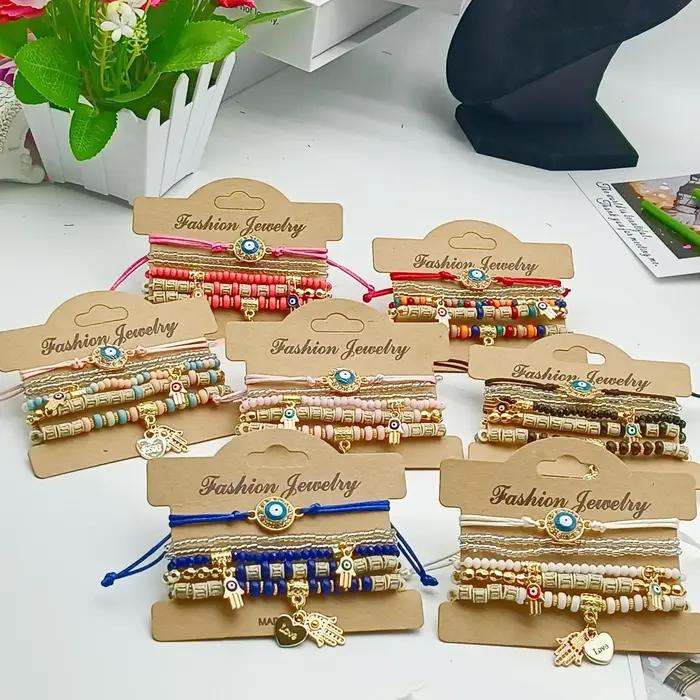 Ensemble de bracelets main de Fatima pour femme