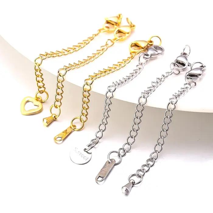 Chaîne d'extension de collier en acier inoxydable