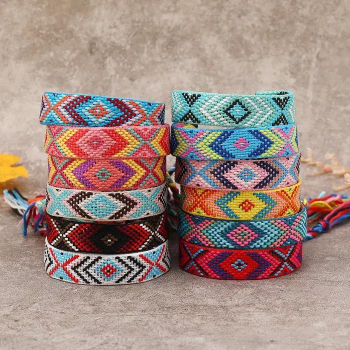 Bracelet bohémien Simple et coloré à franges népalaises pour femmes