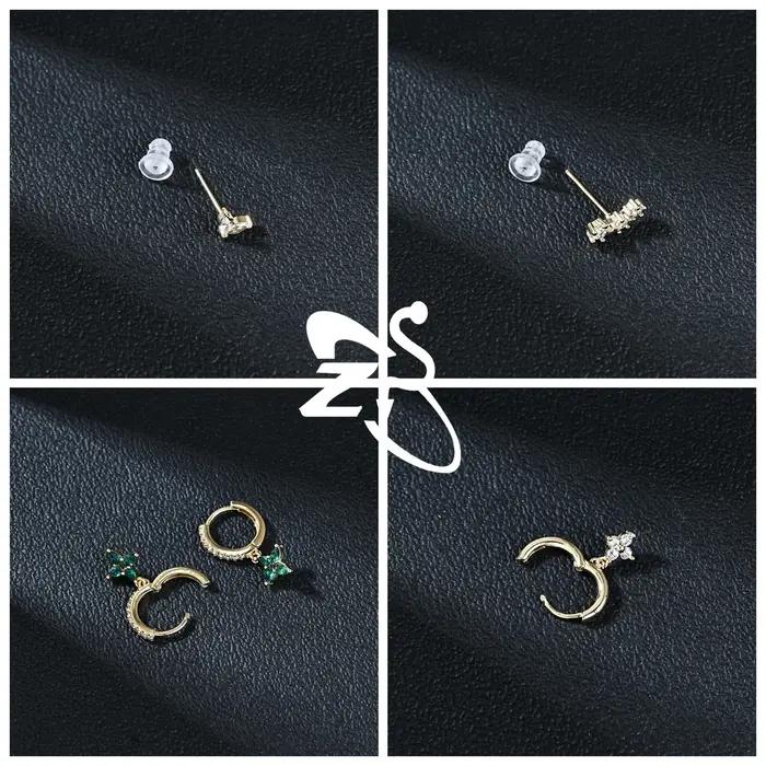 Boucles d'oreilles à tige en argent 925 serties de zirconium blanc élégantes pour femmes et filles, idéales pour les occasions spéciales et le port quotidien