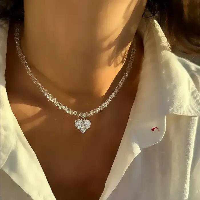 Chaîne en cristal Transparent Baroque exagérée