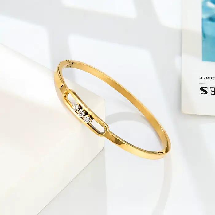 Bracelet classique coulissant en Zircon 3 pour femmes