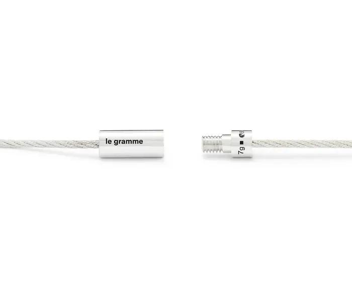Bracelet en corde couleur argent LE pour hommes et femmes