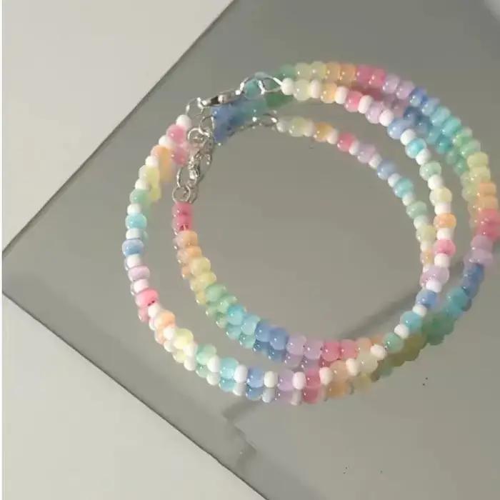 Bracelet imixlot bohème perles colorées pour femmes et filles simple doux polyvalent bijou occasion spéciale cadeau fantaisie chic