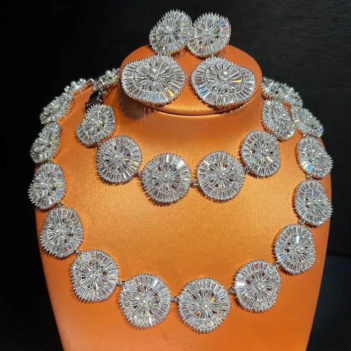 Ensemble de bijoux en pierres précieuses colorées pour femmes