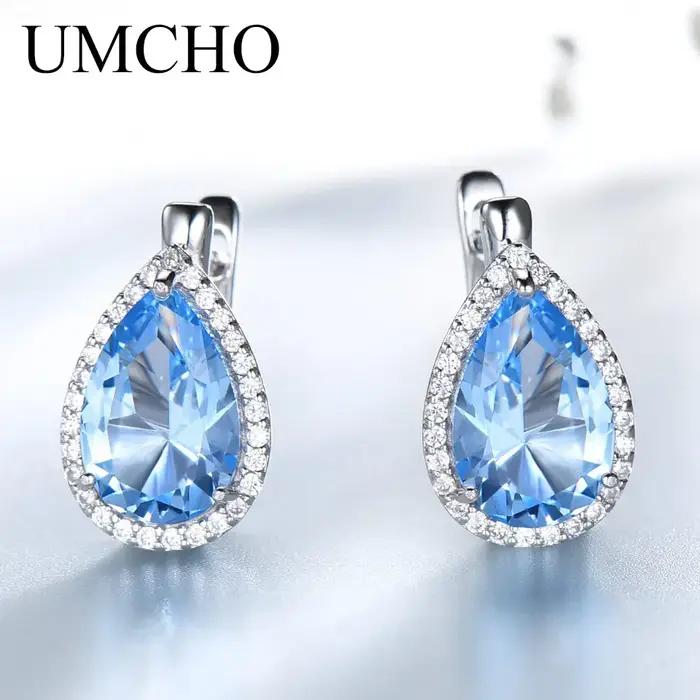 Boucles d'oreilles coupe poire en argent Sterling 925