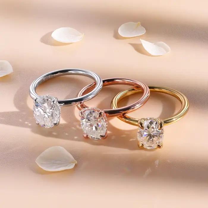 Bague personnalisée en argent sterling sertie de moissonite pour femmes, occasion spéciale, romantique, alliance de mariage, ajustement parfait