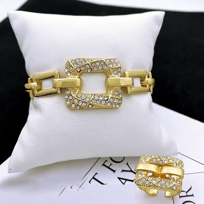 Ensembles de bijoux plaqués or 18 carats pour femmes