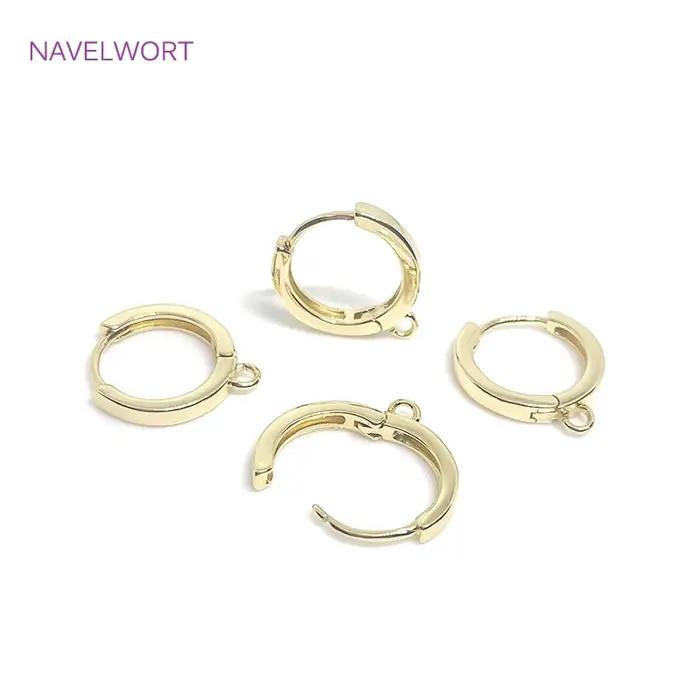 Boucles d'oreilles en laiton plaqué or 14K