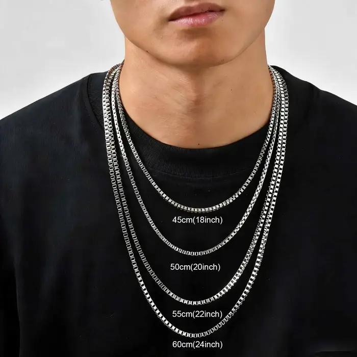 Collier à chaîne fine 1/2/3 mm pour hommes et femmes