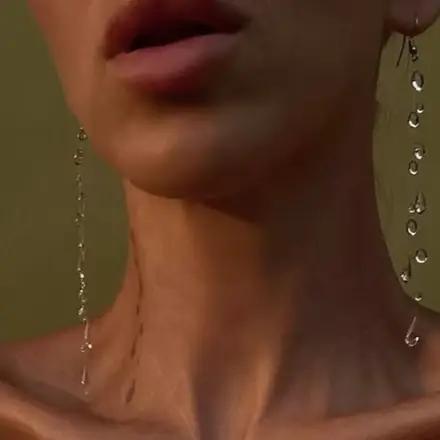 Collier goutte d'eau Transparent