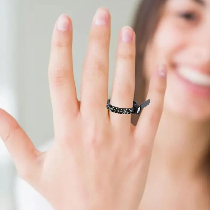 Outil professionnel de mesure de taille de bague avec fenêtre grossissante