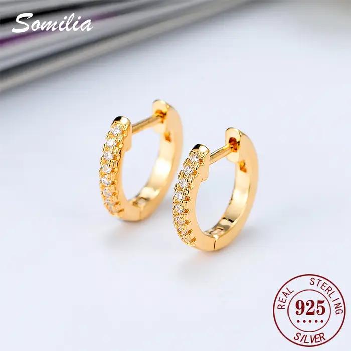 925 boucles d'oreilles pour femmes en argent sterling de style minimaliste
