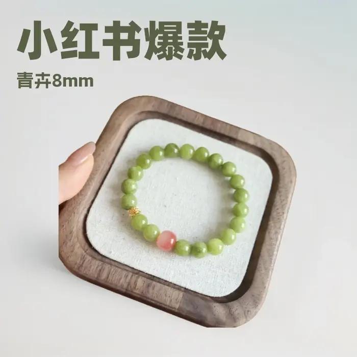 Bracelet en cristal d'olivine vert naturel