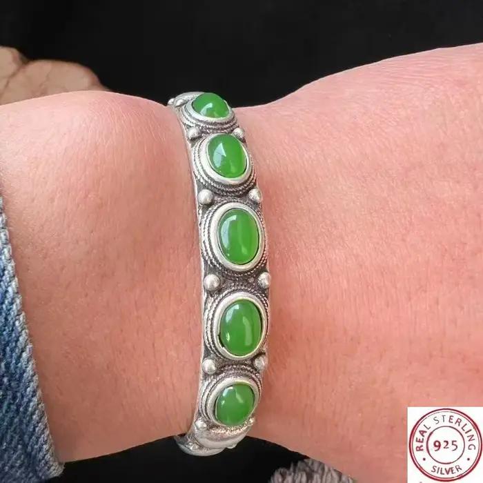 Bracelet en argent tibétain tendance 2026