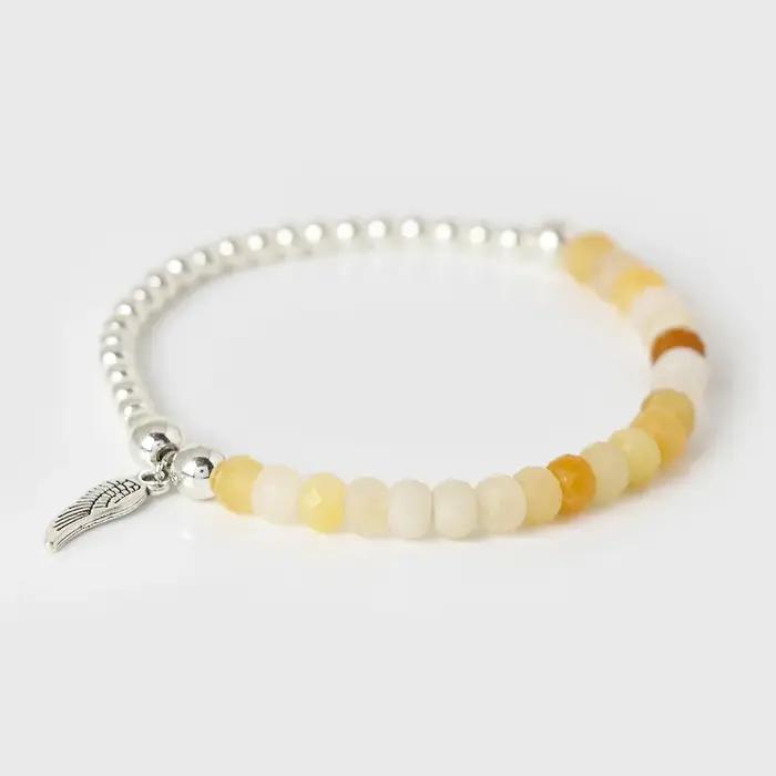 Bracelets à breloques en forme d'ailes d'ange pour femmes, couleur argent, Imitation de coquillage,