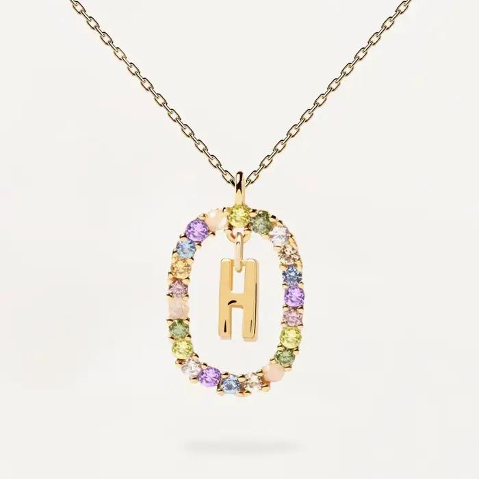Collier initial en argent sterling S925 avec 26 lettres