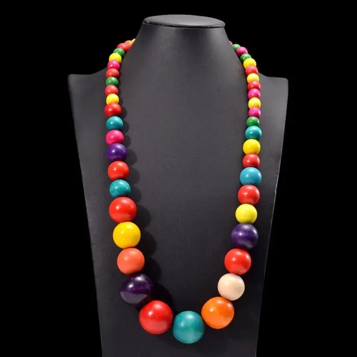 Collier de Perles Multicolores Fait à la Main