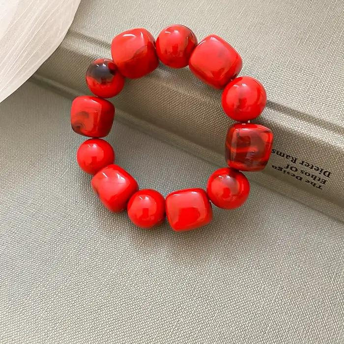 Bracelet Bohème en Acrylique Ronds et Carrés pour Femmes Occasions Spéciales et Journées Casual