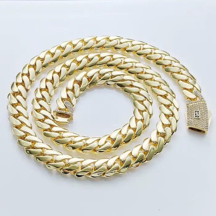 Collier chaîne cubaine Monaco 6/8/10/12/15/20mm