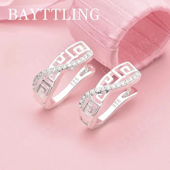 Boucles d'oreilles de luxe en argent Sterling 925 pour femmes