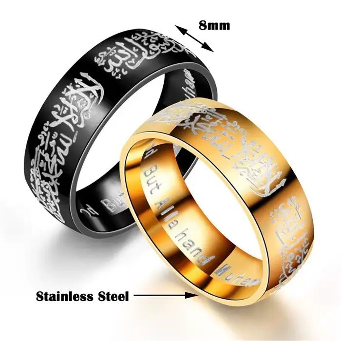 Maxmoon-Bague en titane et acier pour hommes et femmes