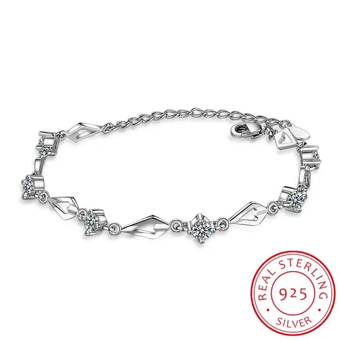 Argent 925 bijoux Bracelets pour femme à la mode améthyste 925 Bracelet