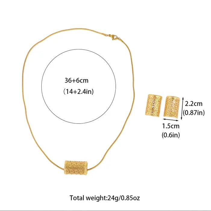 Ensemble de boucles d'oreilles et collier pour femmes