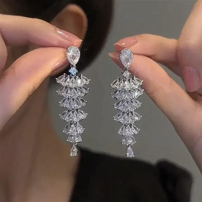 Boucles d'oreilles géométriques de luxe pour femmes
