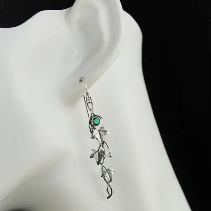 Boucles d'oreilles Vintage en forme de feuille d'élven pour femmes