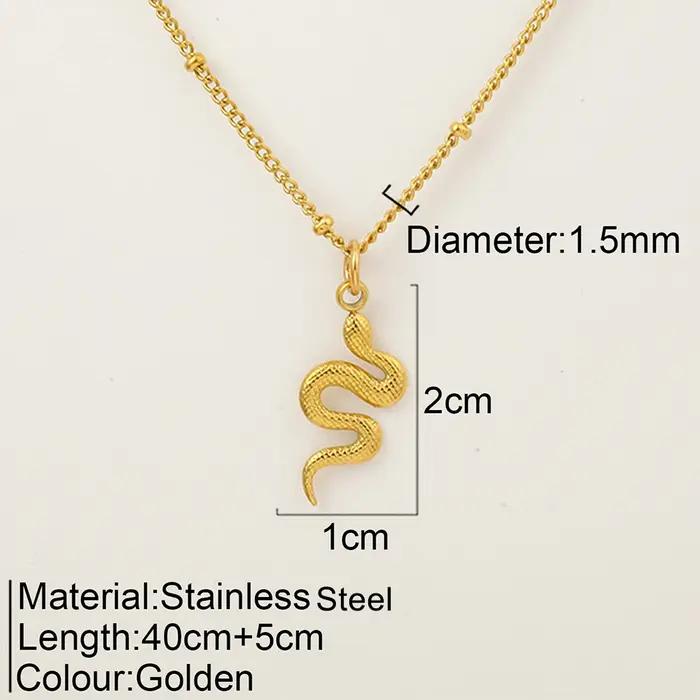 Pendentif collier pour les femmes d'or clip perle chaîne serpent