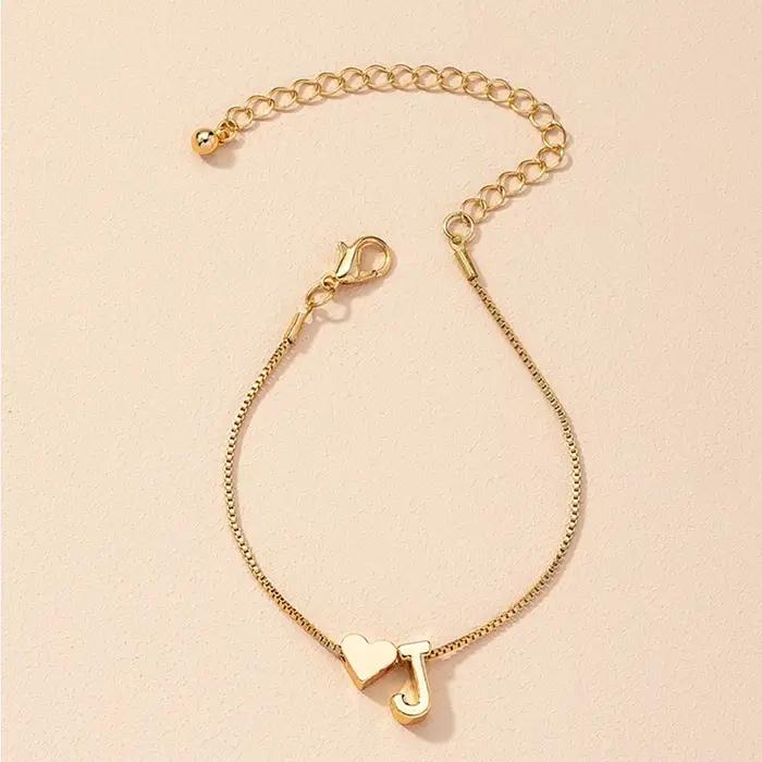 Bracelet Simple avec lettres d'amour pour femmes