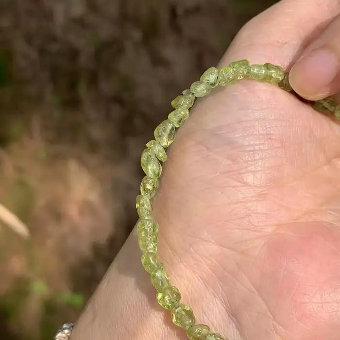Bracelet Péridot Naturel pour Femme