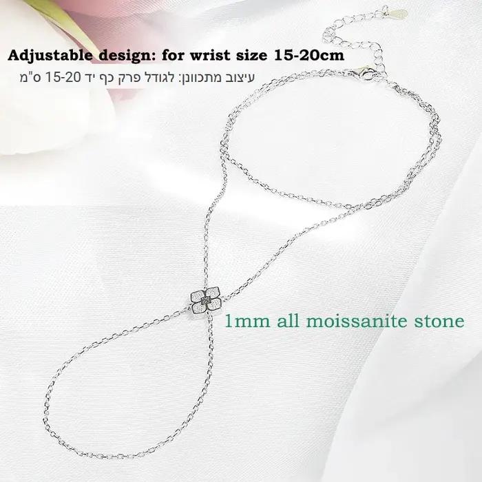 Smyoue certifié tous les Bracelets en diamant de laboratoire Moissanite pour femmes réglable 15-20 cm chaîne de luxe classique pur argent Sterling 925