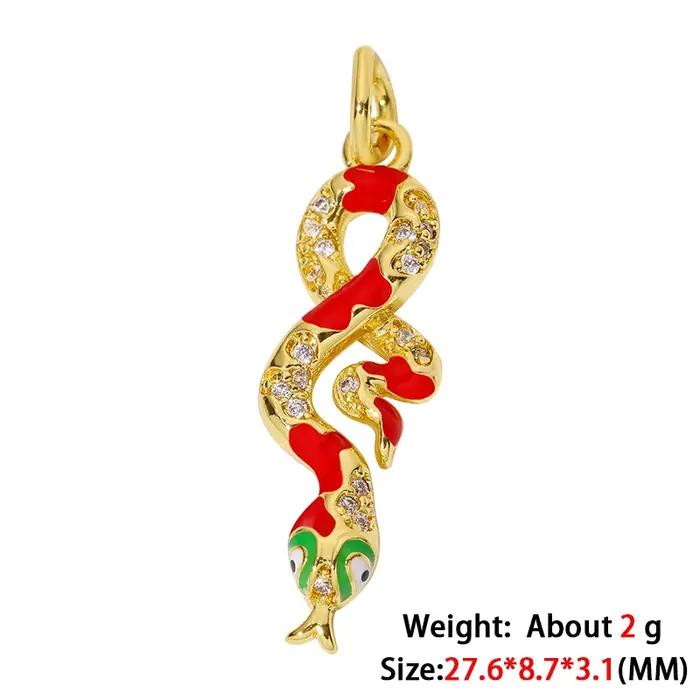 Pendentif en or véritable plaqué 18 carats avec zircone cubique pour femme élégant animal charms bijoux de luxe occasions spéciales