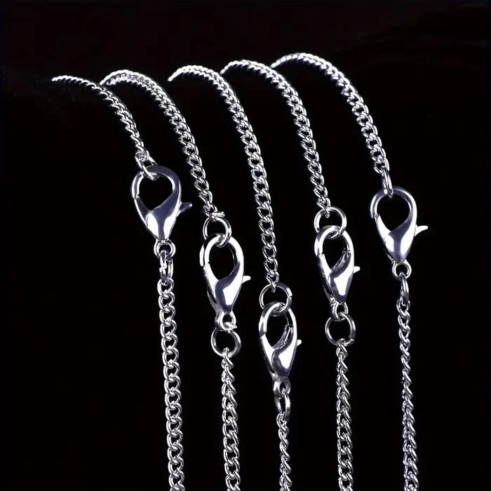 10 pièces 45-61 cm couleur argent 1.5mm O chaîne collier pour hommes femmes bijoux de mode