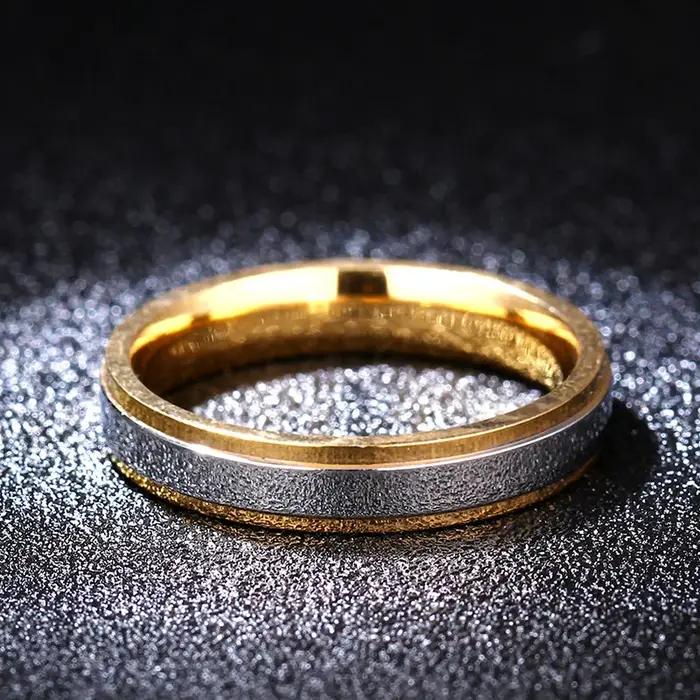 Bague de mariage personnalisée NUOBING double couleur or argent pour femmes, alliance de mariage unique, nom et date gravés, acier inoxydable, bagues personnalisées pour occasions spéciales