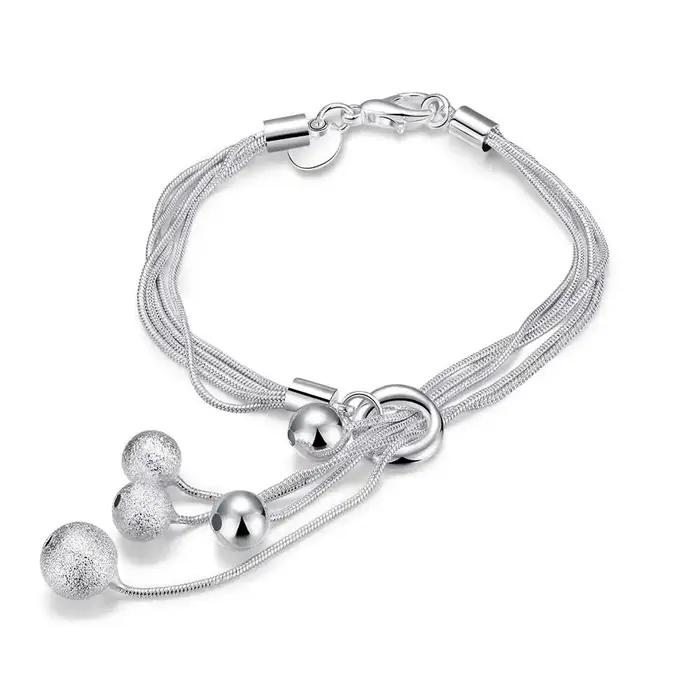 Bracelet à pampilles en argent Sterling 925 pour femmes et hommes