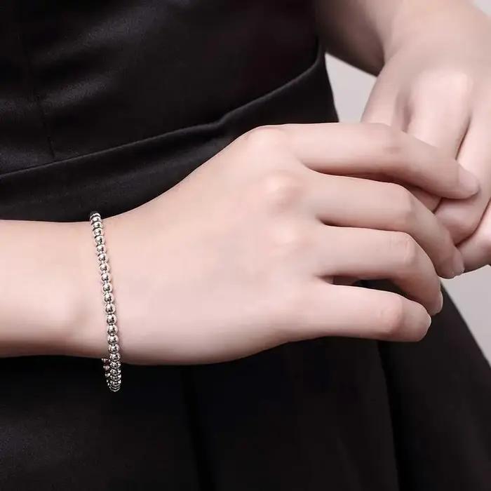 Cadeaux de Noël, bracelet en argent sterling 925