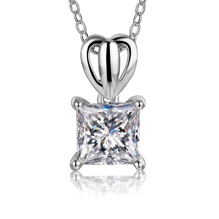 CHARMING 2025 Moissanite colliers pendentif créé saphir améthyste S925 argent pour les femmes avec certifié bijoux de mode cadeaux