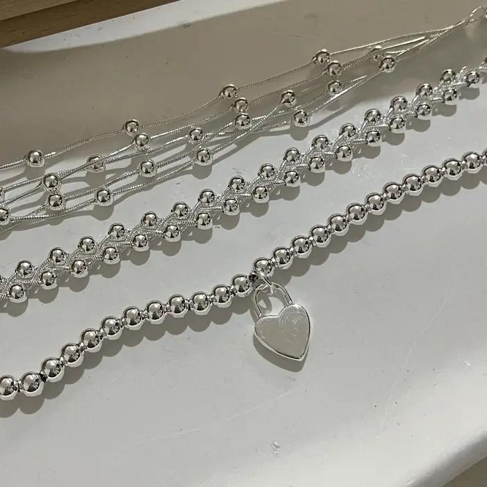 Bracelet en argent Sterling 100% massif pour femmes et hommes