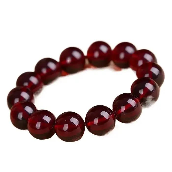 Bracelet en ambre rouge naturel 10-20mm
