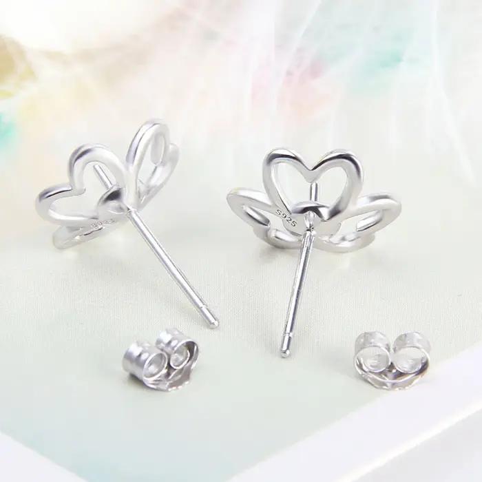 CLICI – boucles d'oreilles trèfle en argent Sterling 925 pour femmes