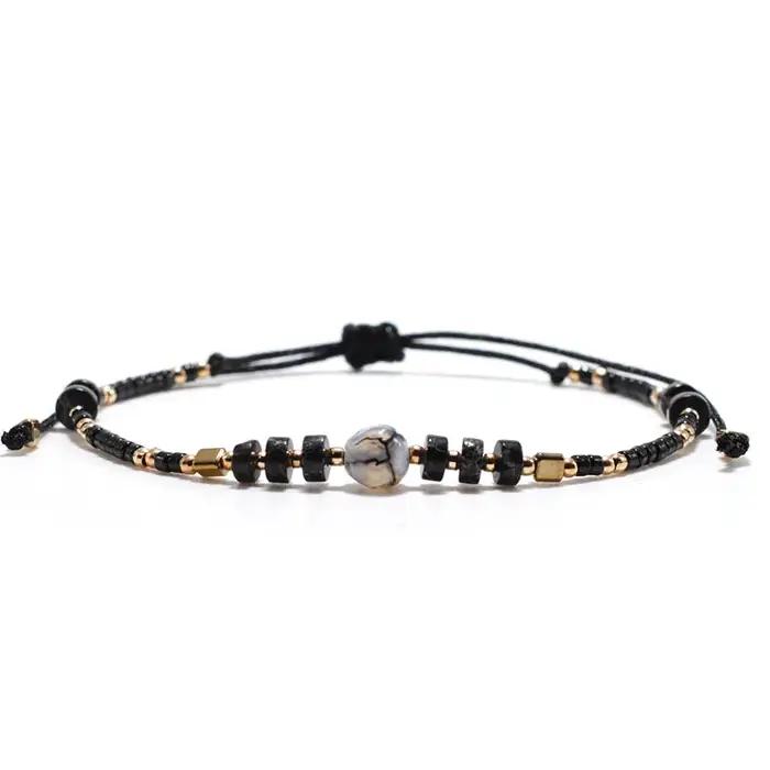 Bracelet bohémien en pierre Howlite naturelle pour femmes
