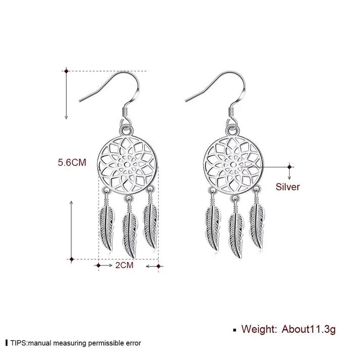 Boucles d'oreilles attrape-rêves en argent Sterling 925 pour femmes élégantes occasions spéciales bijoux fantaisistes à offrir